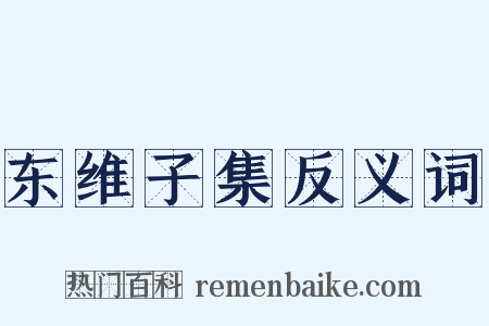 东维子集反义词是什么意思的图片